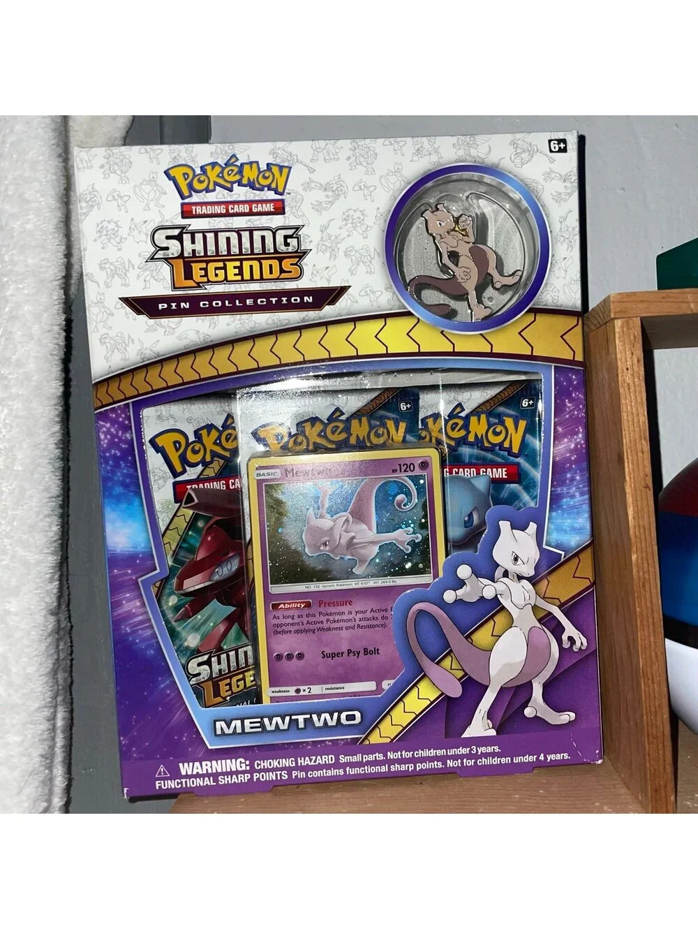 Pokemon Shining Legends Mewtwo Collection Box Rare MINT  PIN Collection Psychic